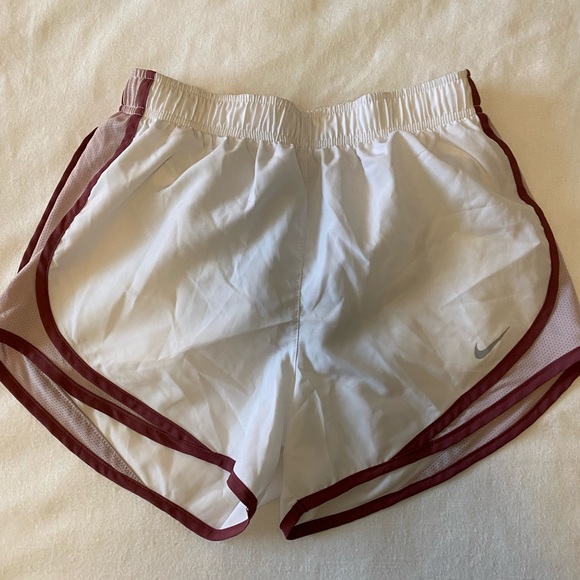 Nike Women’s Dry Fit Tempo Running Short - White & Pink - Picture 1 of 4